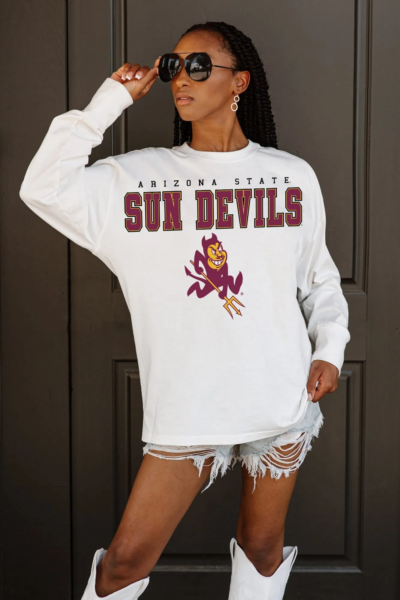 ARIZONA STATE SUN DEVILS BIG GOALS OVERSIZED LONG SLEEVE PULLOVER