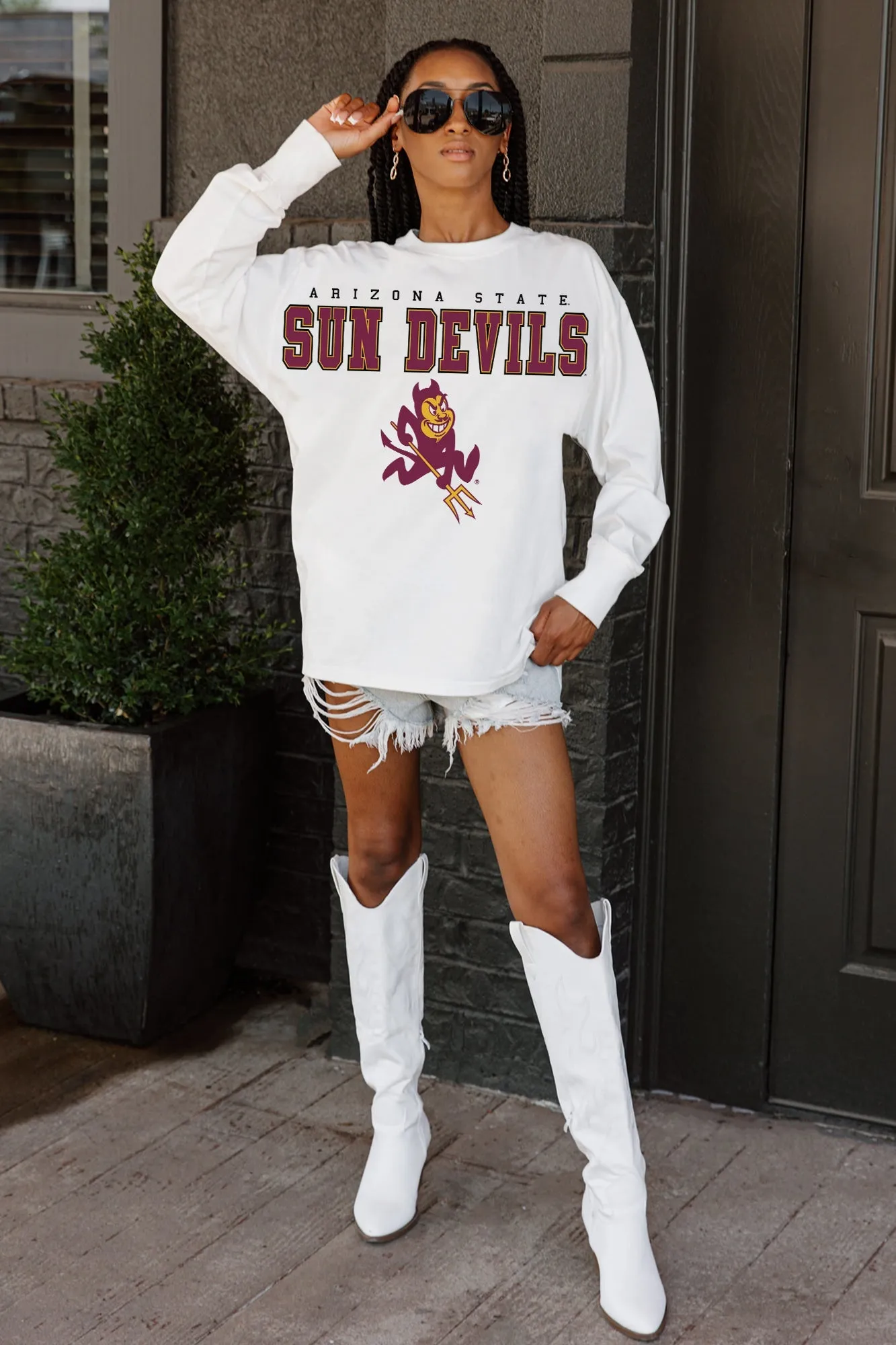 ARIZONA STATE SUN DEVILS BIG GOALS OVERSIZED LONG SLEEVE PULLOVER