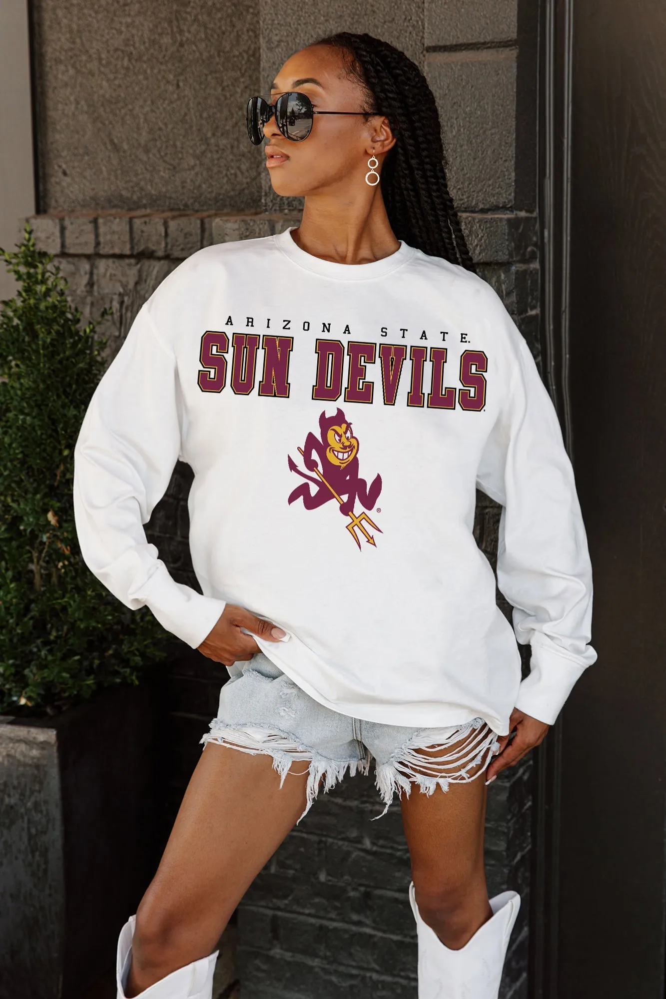ARIZONA STATE SUN DEVILS BIG GOALS OVERSIZED LONG SLEEVE PULLOVER