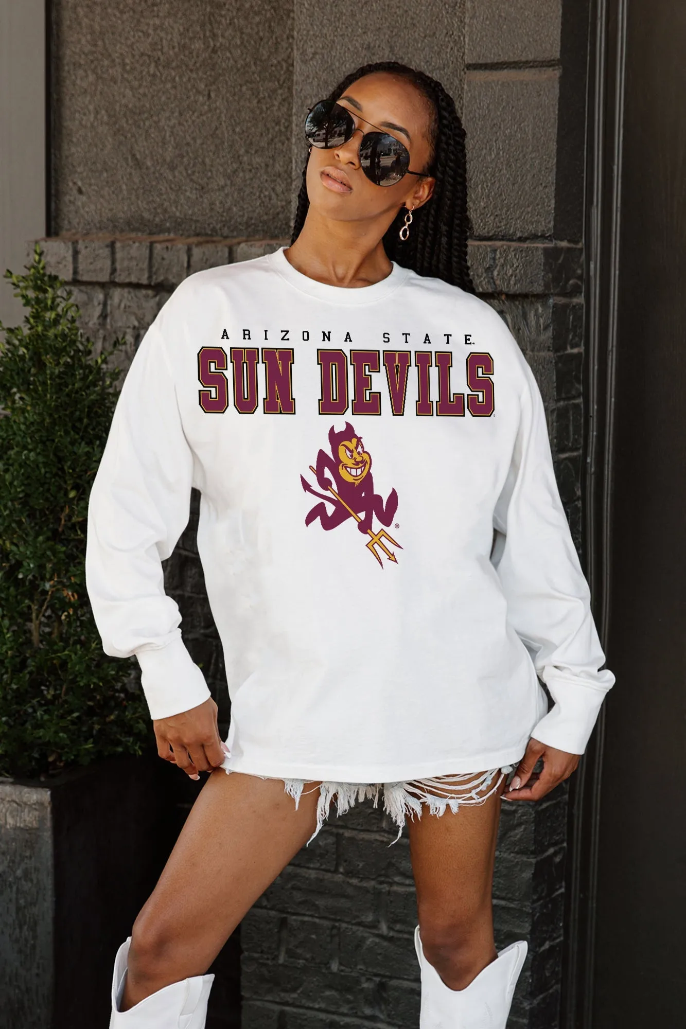 ARIZONA STATE SUN DEVILS BIG GOALS OVERSIZED LONG SLEEVE PULLOVER