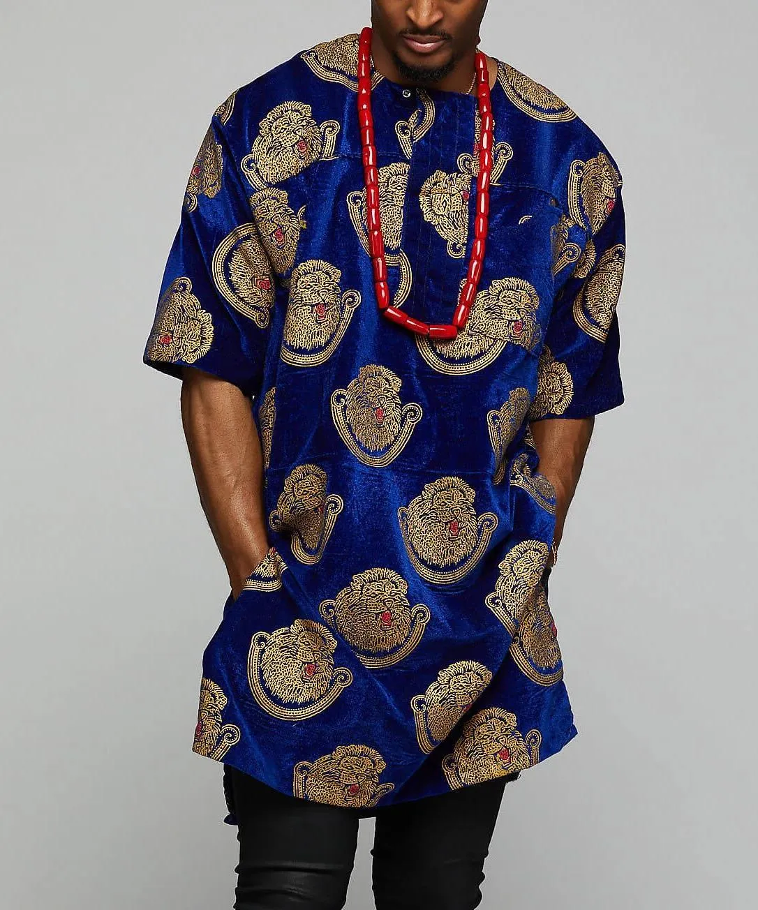 Black & Red Traditional Nigerian Isiagu
