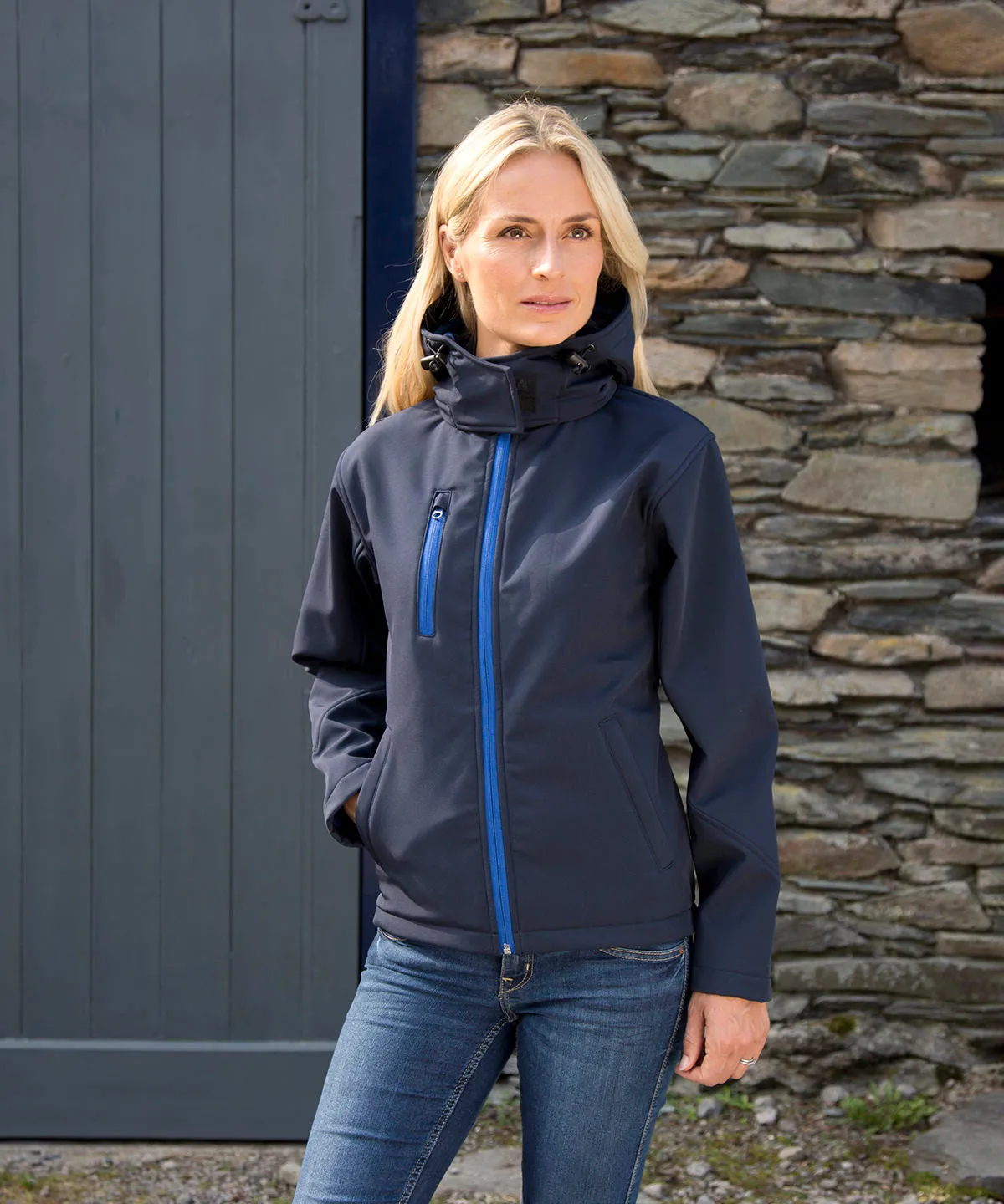 Black/Grey - Women's Core TX performance hooded softshell jacket