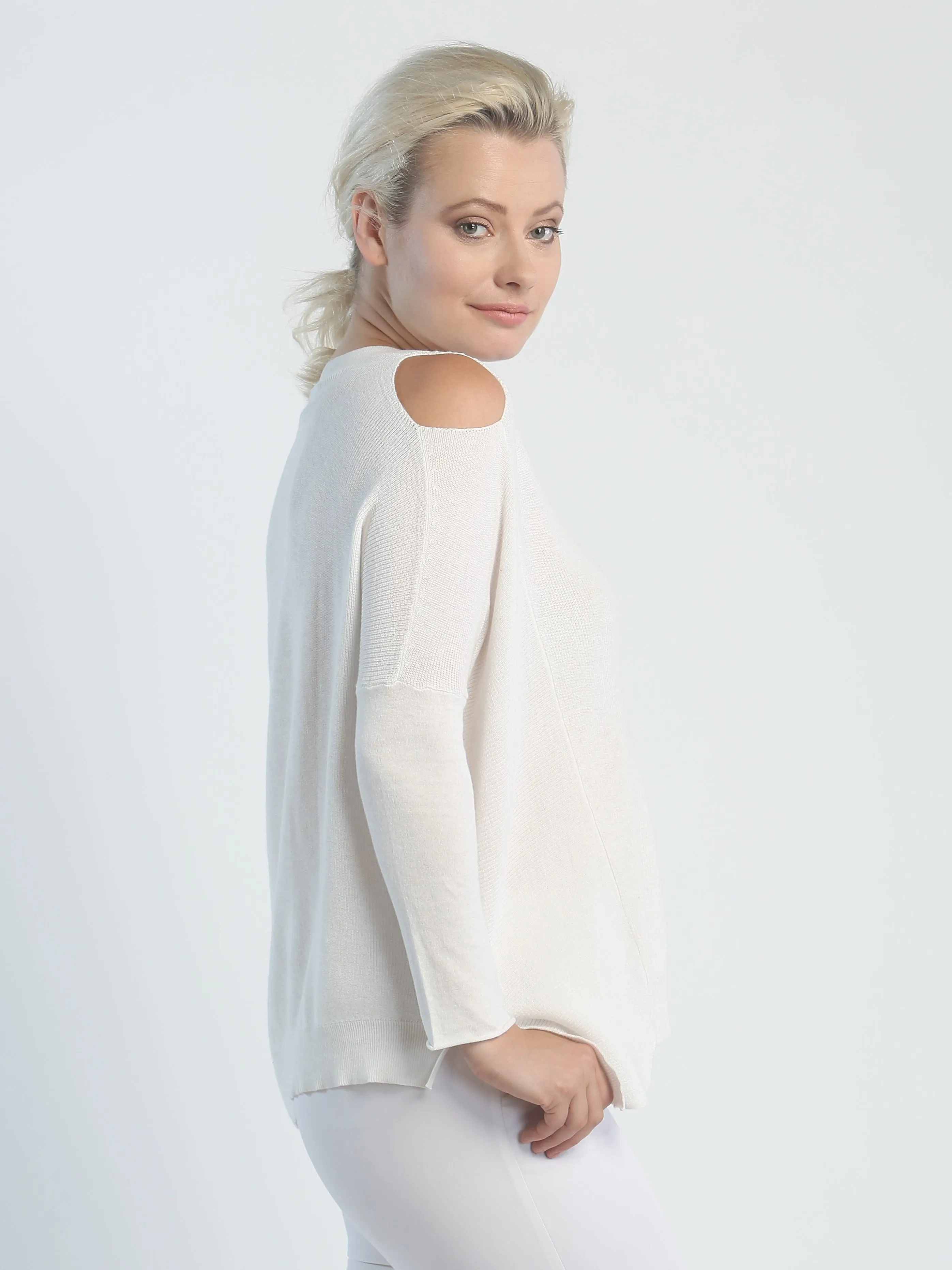 Cold Shoulder V Neck