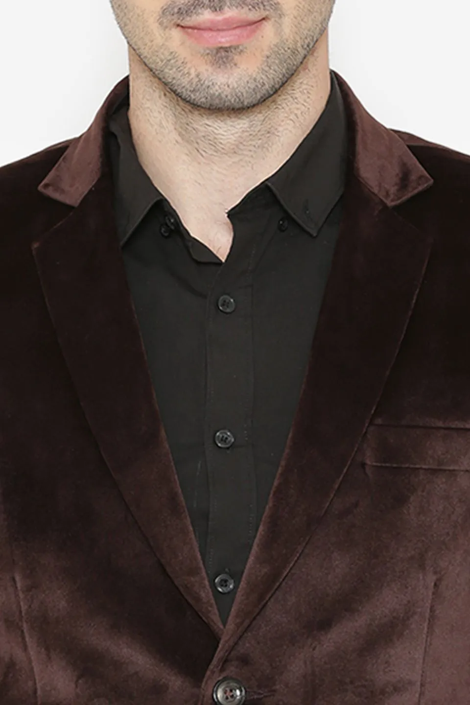 Cotton Velvet Brown Blazers
