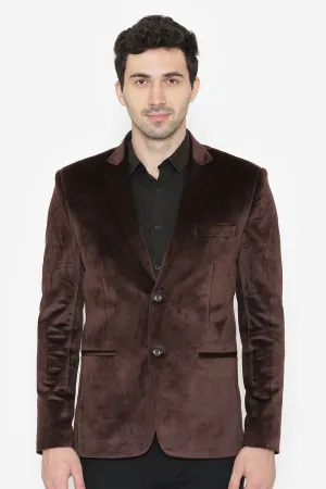 Cotton Velvet Brown Blazers