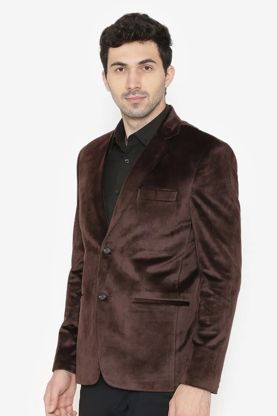 Cotton Velvet Brown Blazers