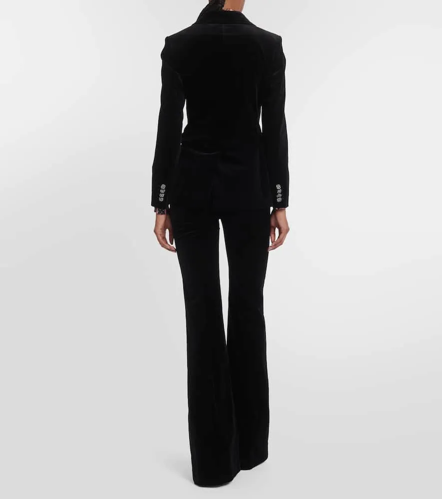 Etro Double-breasted velvet blazer