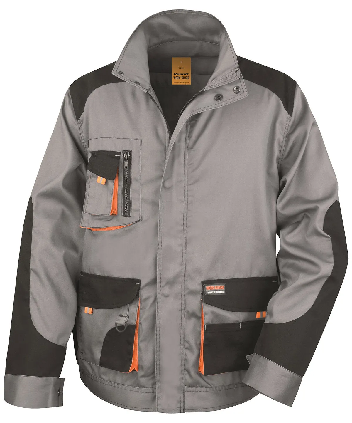 Grey  Black/Orange - Work-Guard lite jacket