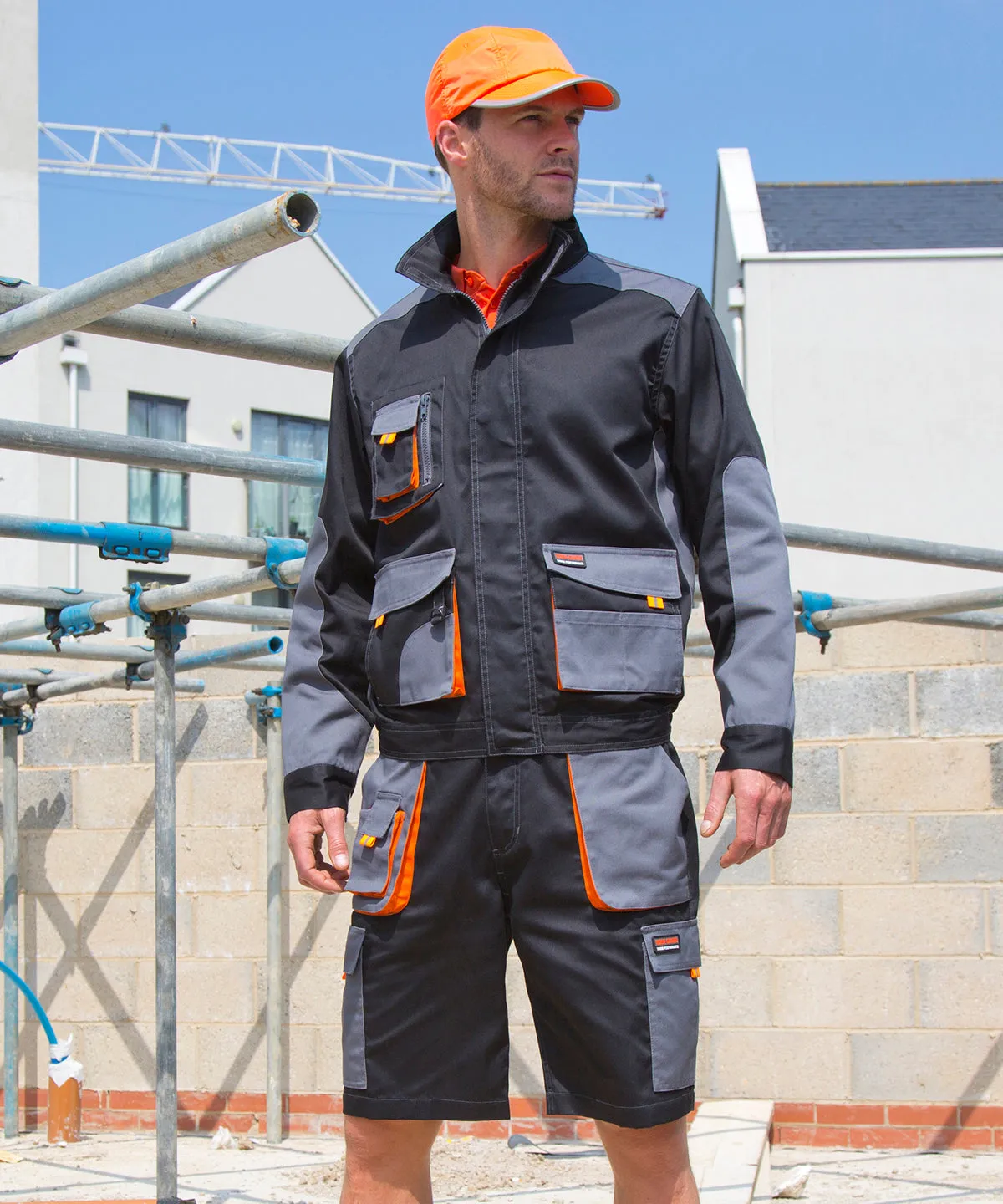 Grey  Black/Orange - Work-Guard lite jacket