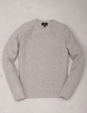 Kent Wool Crewneck Sweater in Khaki Marl