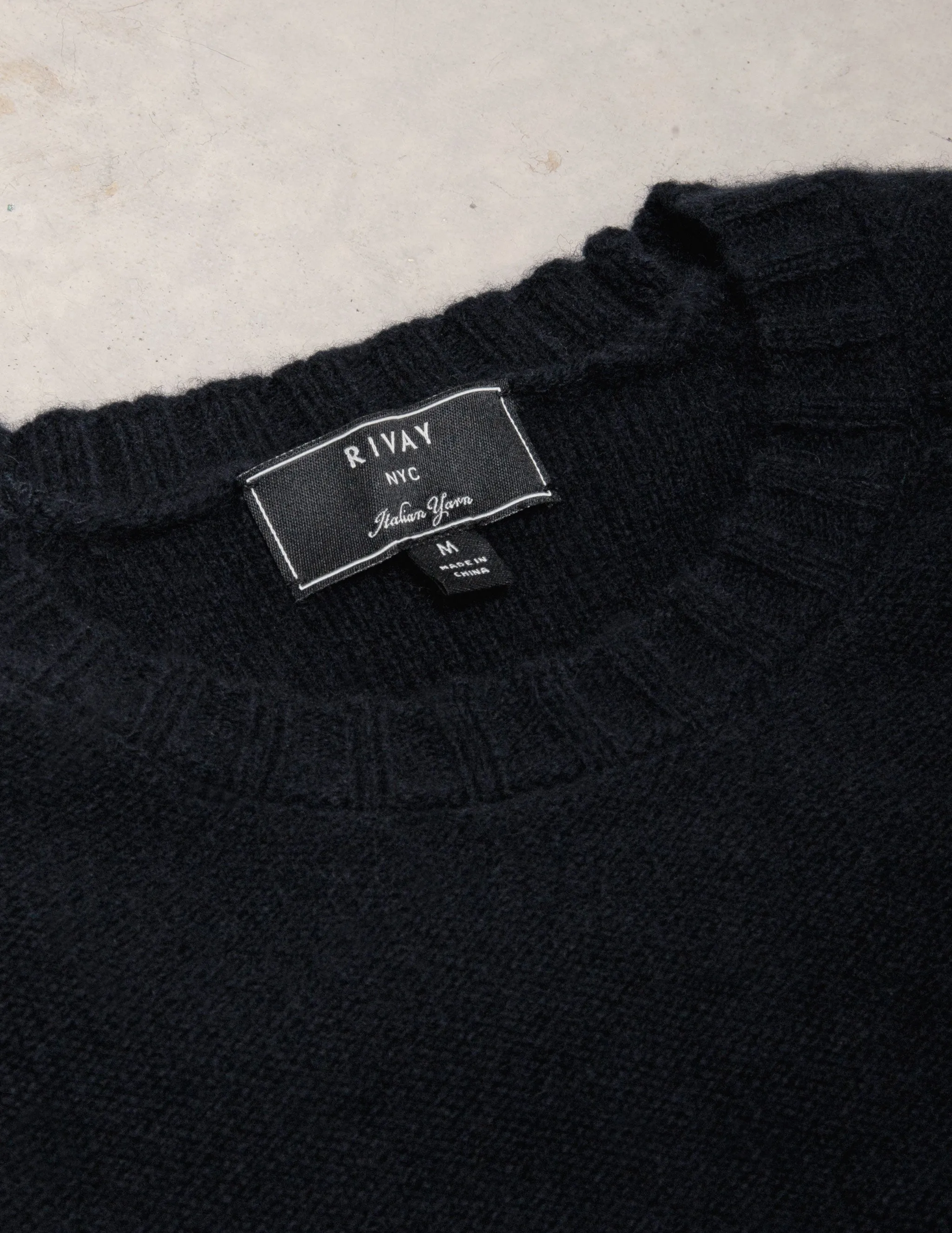 Kent Wool Crewneck Sweater in Navy