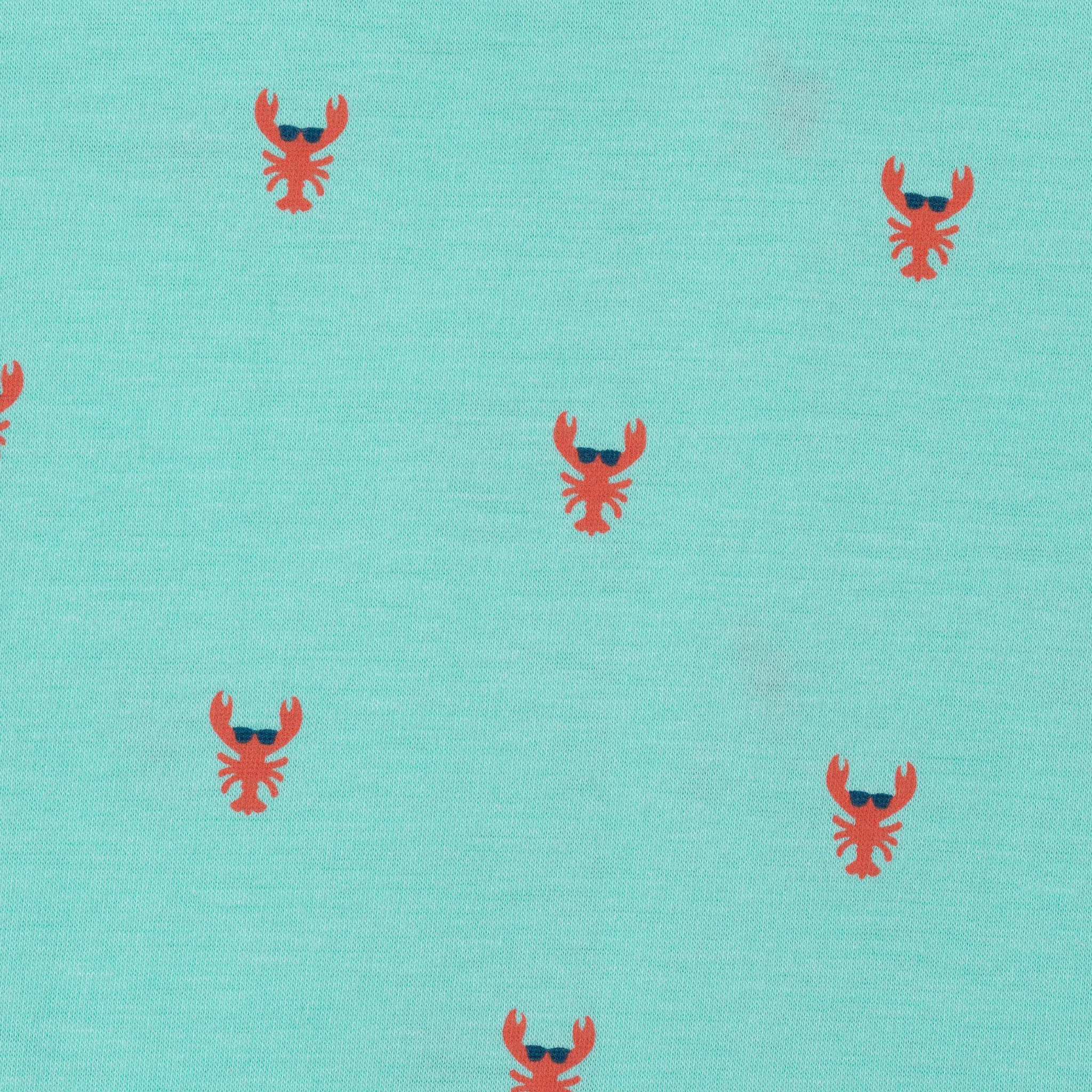 Kids (2-7) Knit Buttondown | Lobster Print