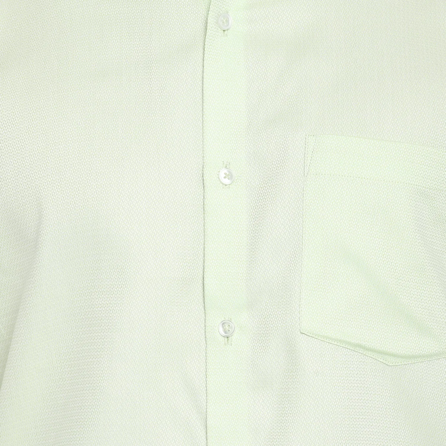 Light Green Cotton Self Design Slim Fit Shirts