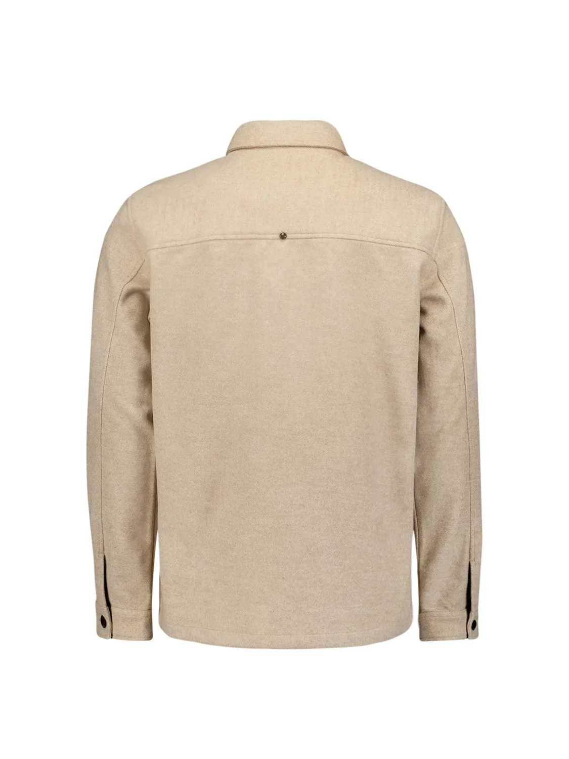Melange Overshirt with Button Closure: Stylish Comfort for Every Day | Khaki