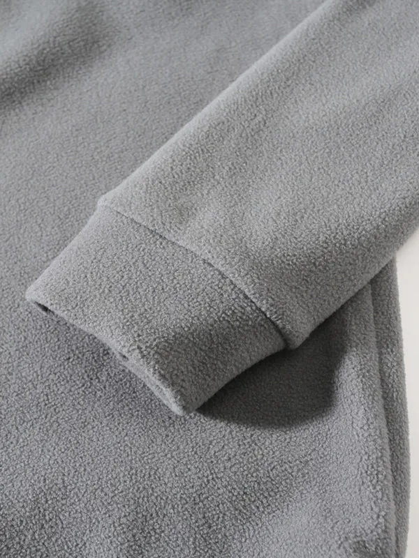 Men's High-Collar Fleece Jacket Zippered Pullover