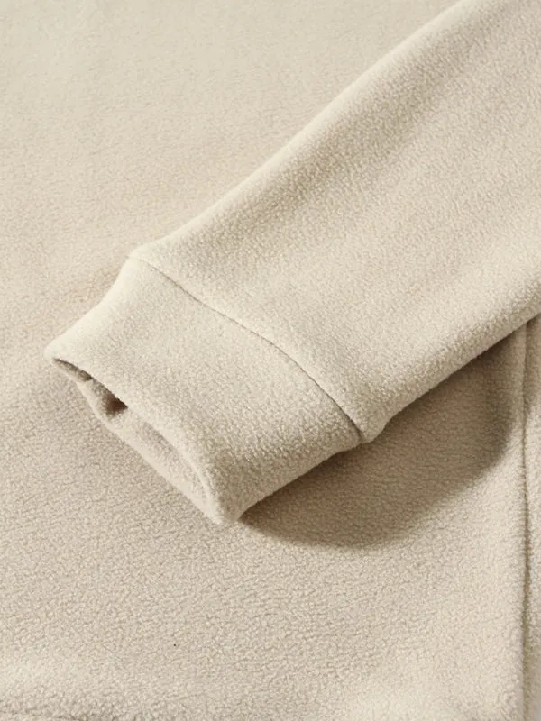 Men's High-Collar Fleece Jacket Zippered Pullover