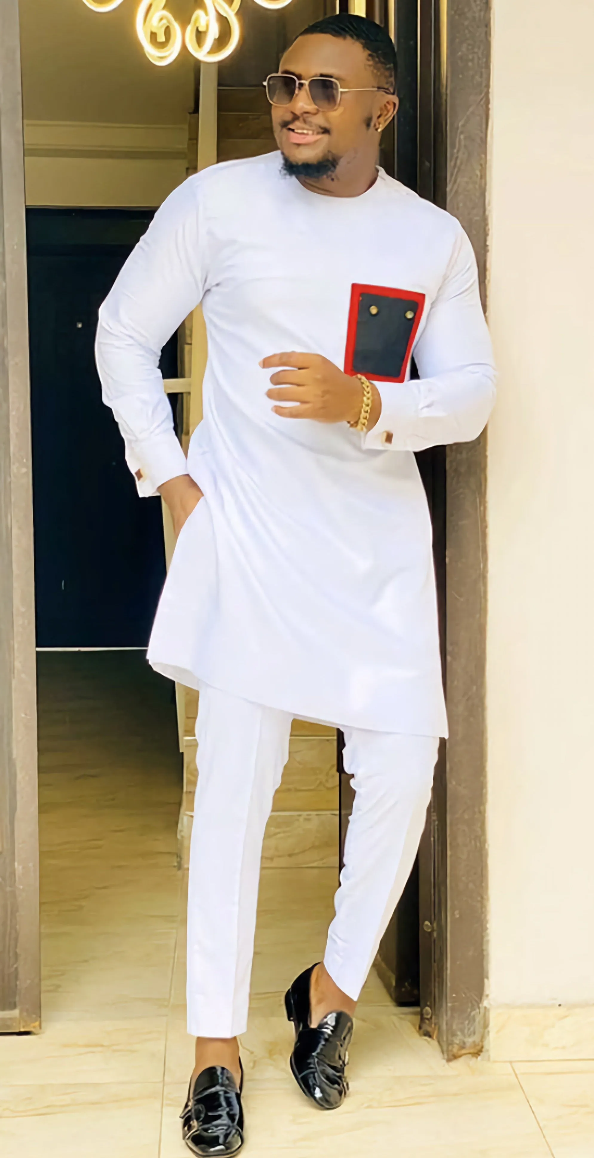 MG Men's Traditional African Wear/ Kafka, African Suit T159