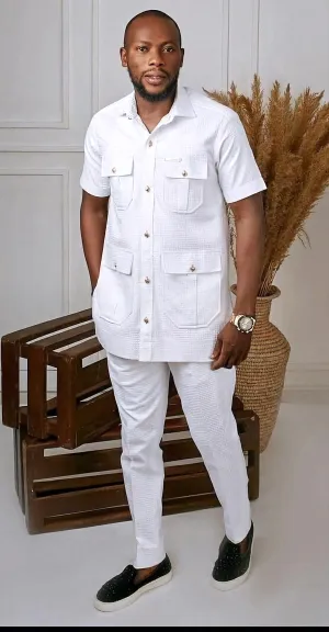 MG Men's Traditional African Wear/ Kafka, African Suit T218