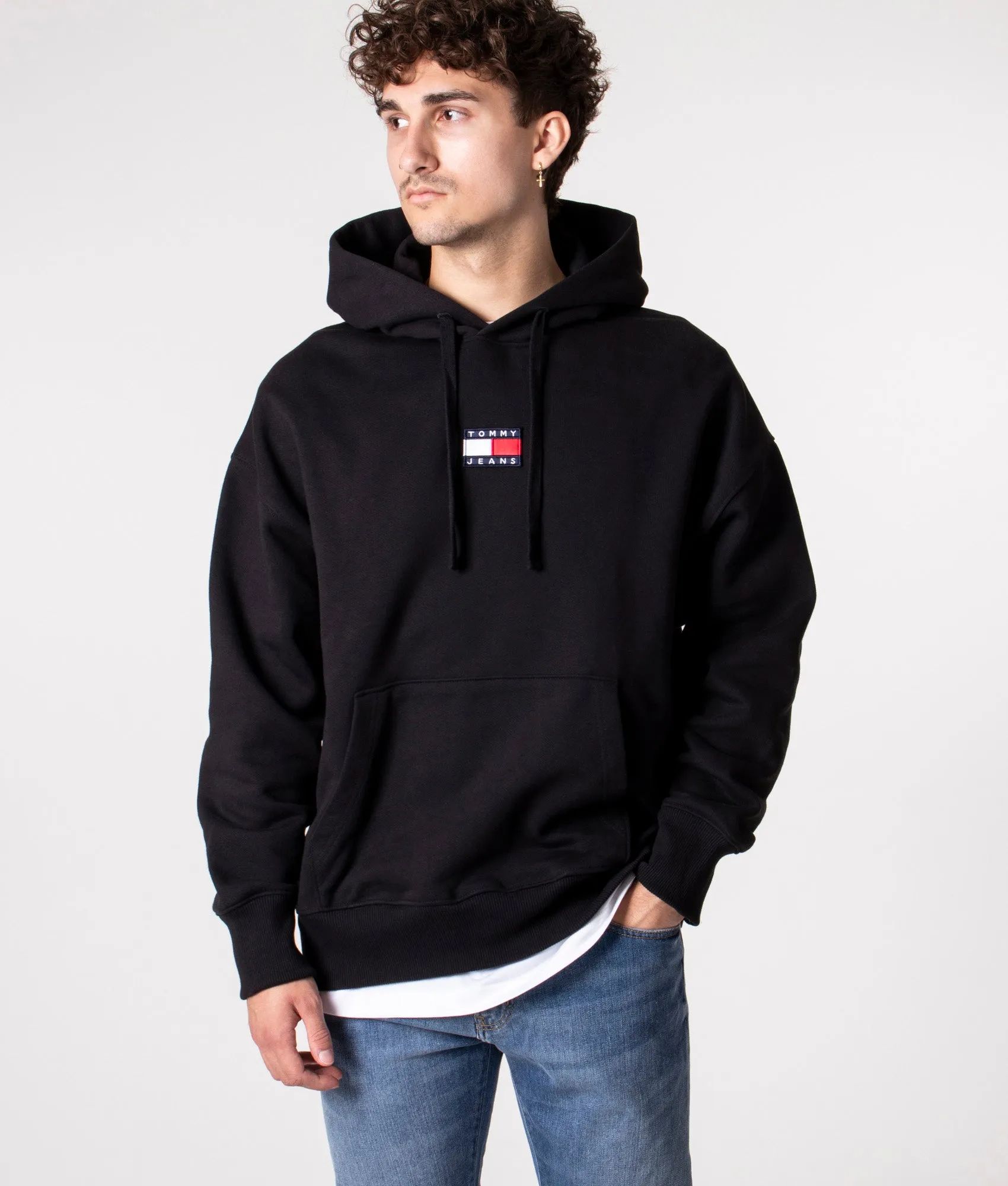 Relaxed Fit Badge Fleece Hoodie