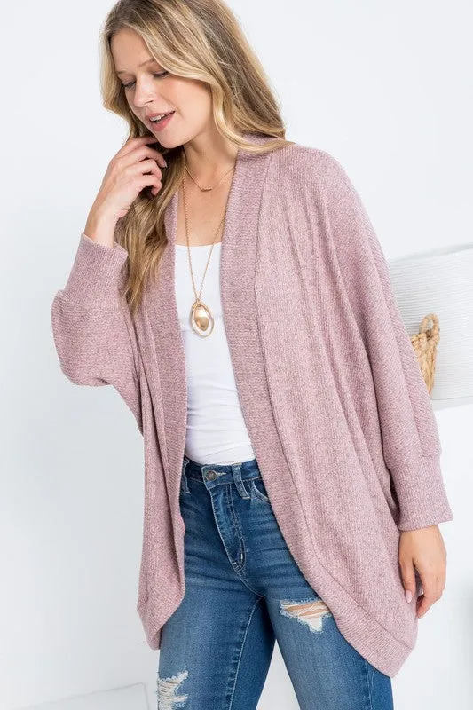 Ribbed Knit Cocoon Cardigans