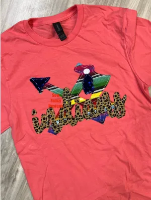 Tomahawk / Arrow Spirit Shirt - Leopard/Serape/Sequins