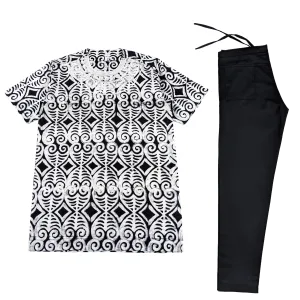 White & Black Tie-Dye Set