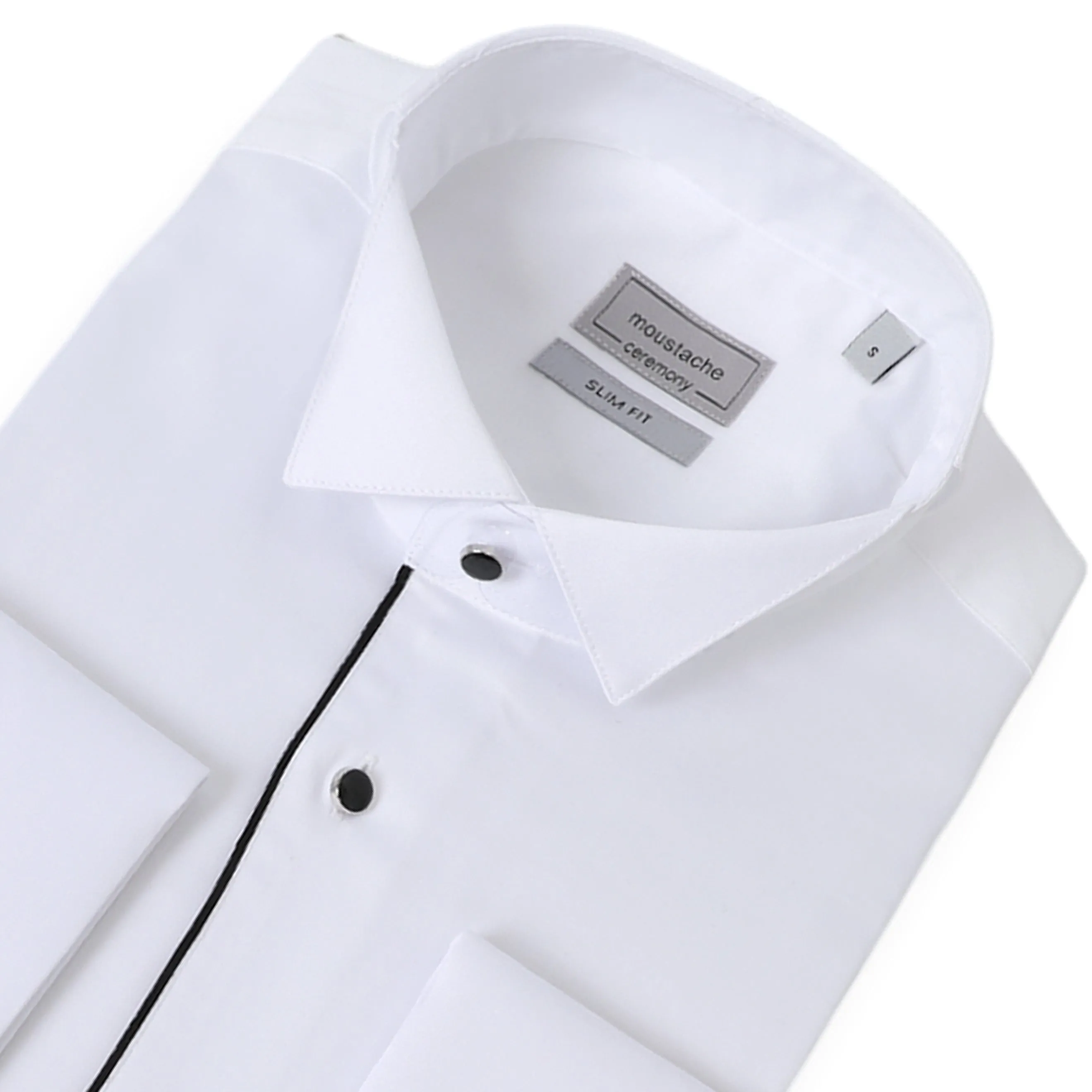 White Tuxedo Shirt Slim Fit