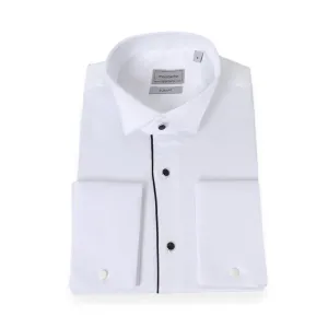 White Tuxedo Shirt Slim Fit