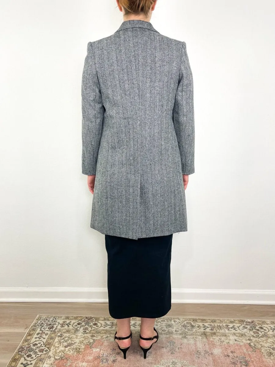 Wingtip Coat in Herringbone